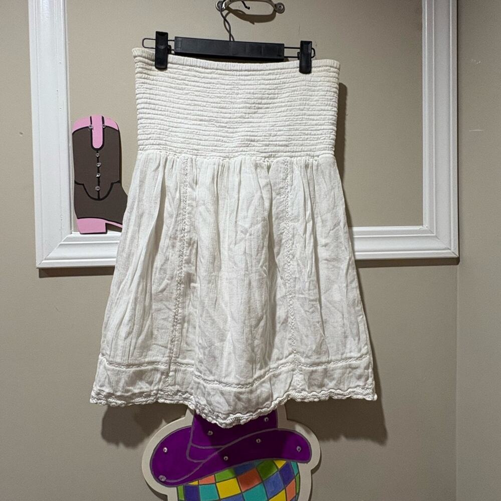 Aerie White‎ Textured Swim Coverup